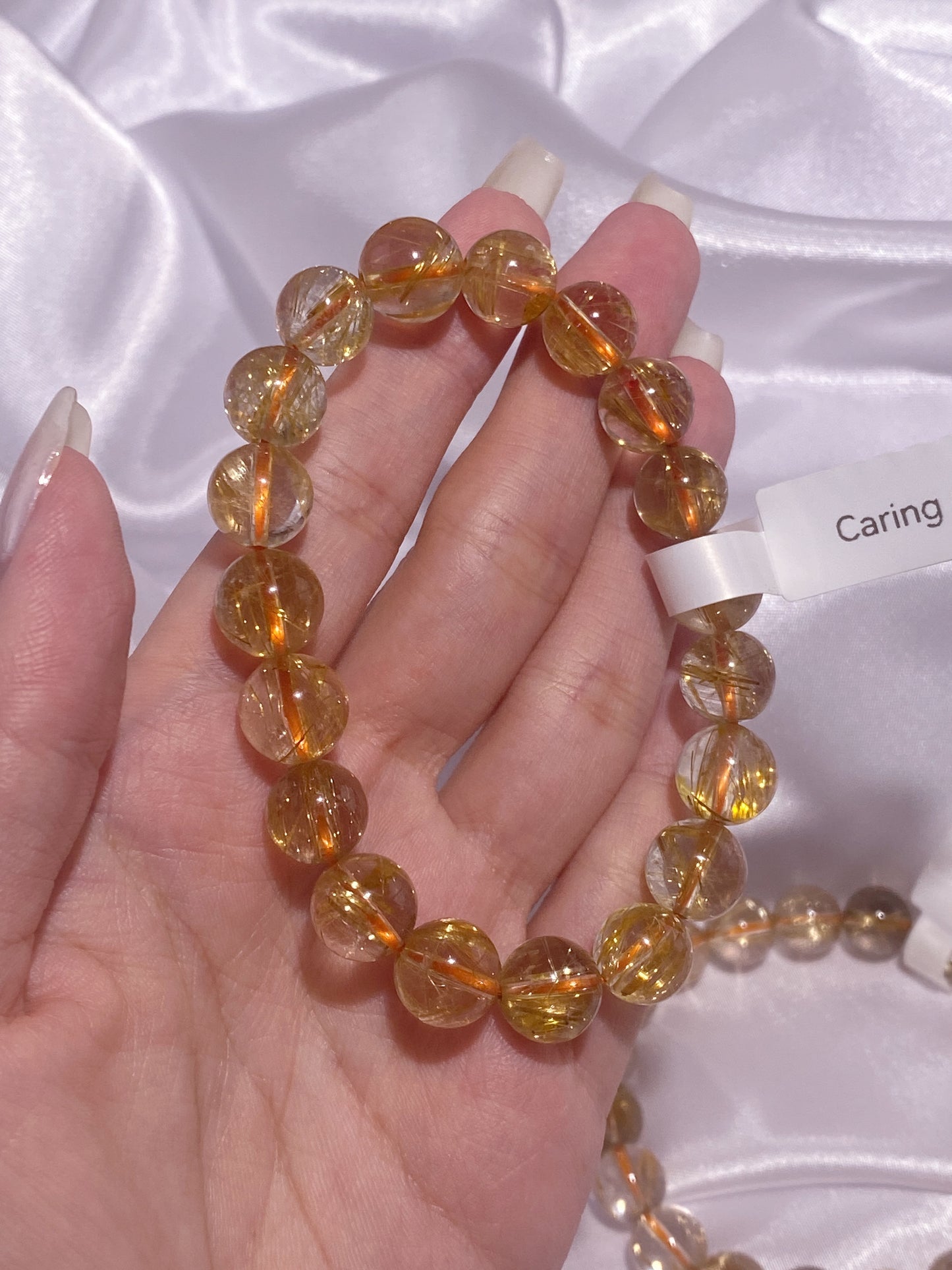 High Quality Rutilated Quartz Bracelet (Rare)