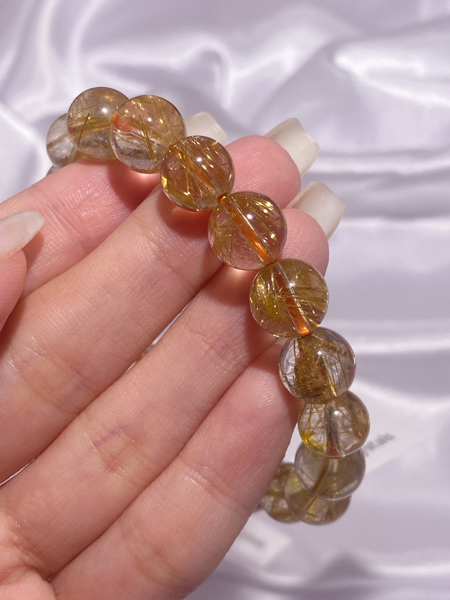 High Quality Rutilated Quartz Bracelet (Rare)