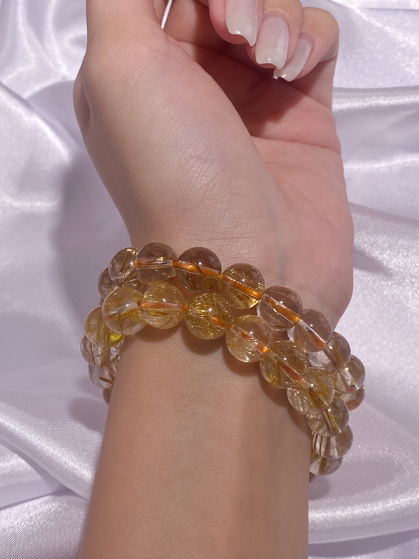 High Quality Rutilated Quartz Bracelet (Rare)