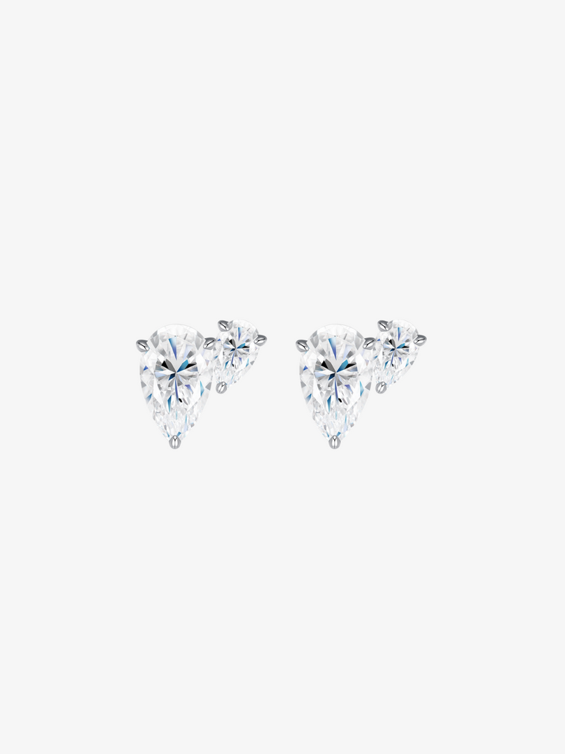 Twin Pear Ear Stud