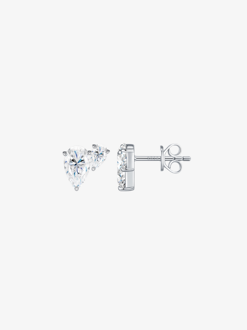 Twin Pear Ear Stud