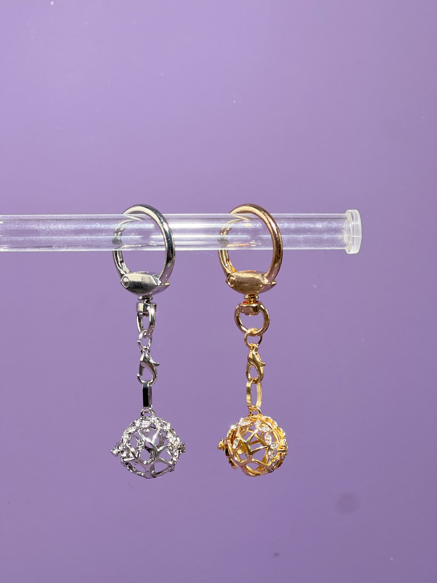 Bling Tree of Life Locket Bag Charm and Necklace