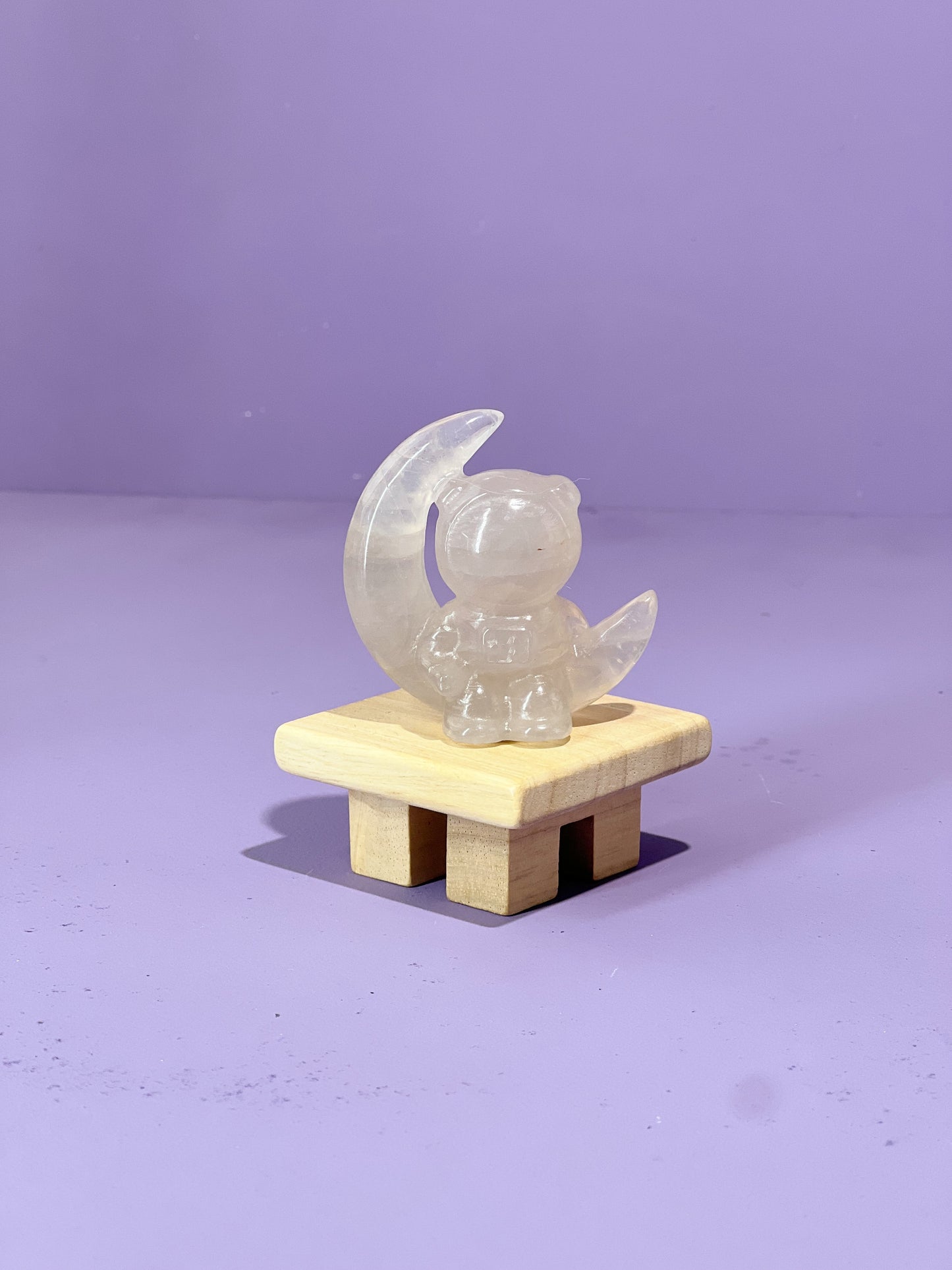 Blue Rose Quartz Clover Bear-stronaut