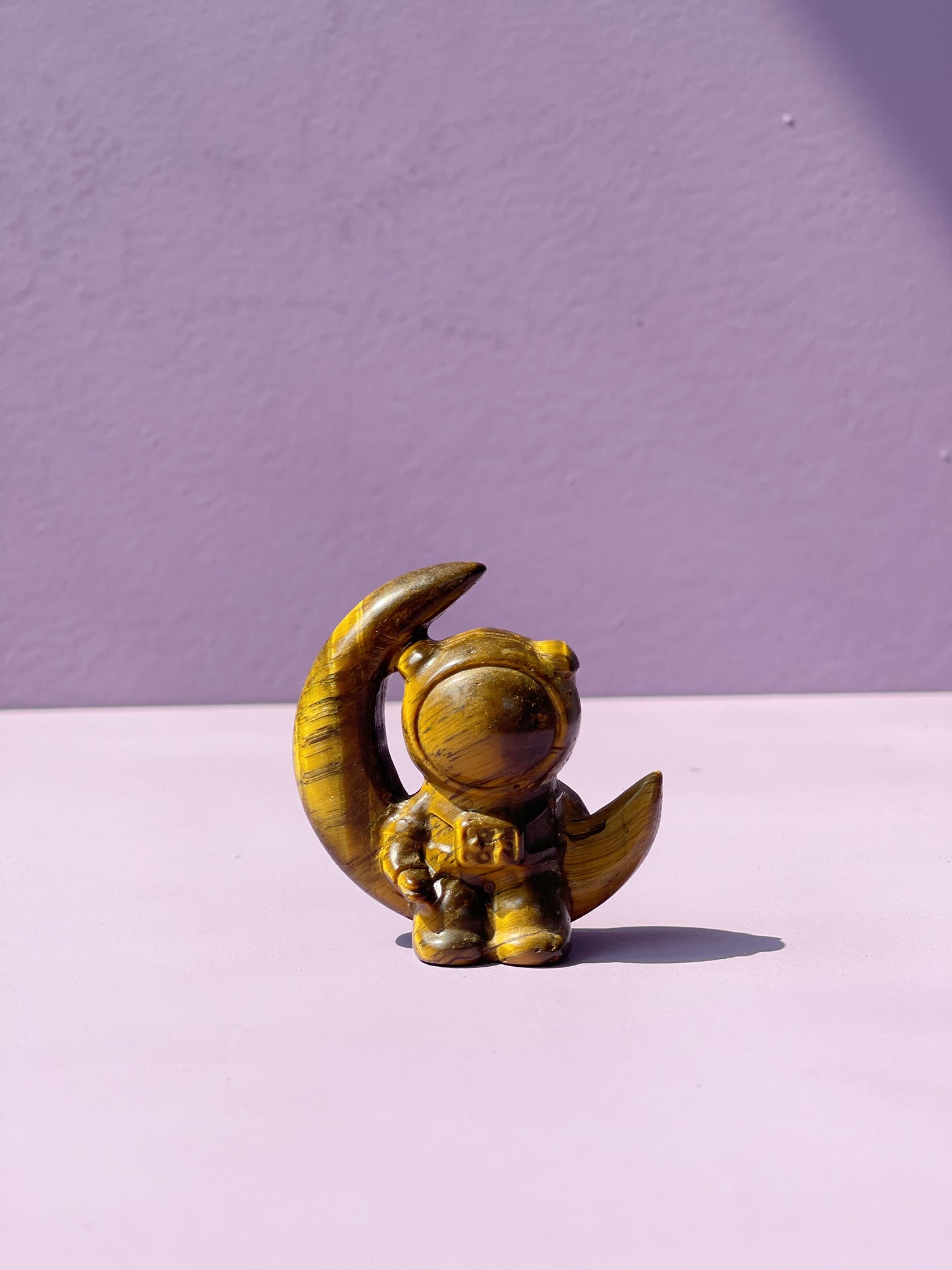 Golden Tiger's Eye Clover Bear-stronaut