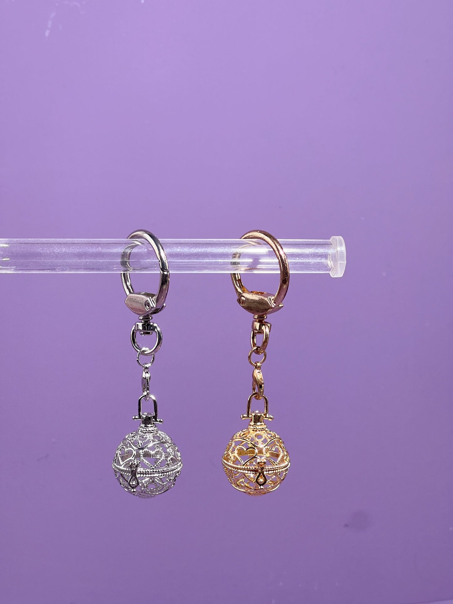 Rope Heart Locket Bag Charm and Necklace