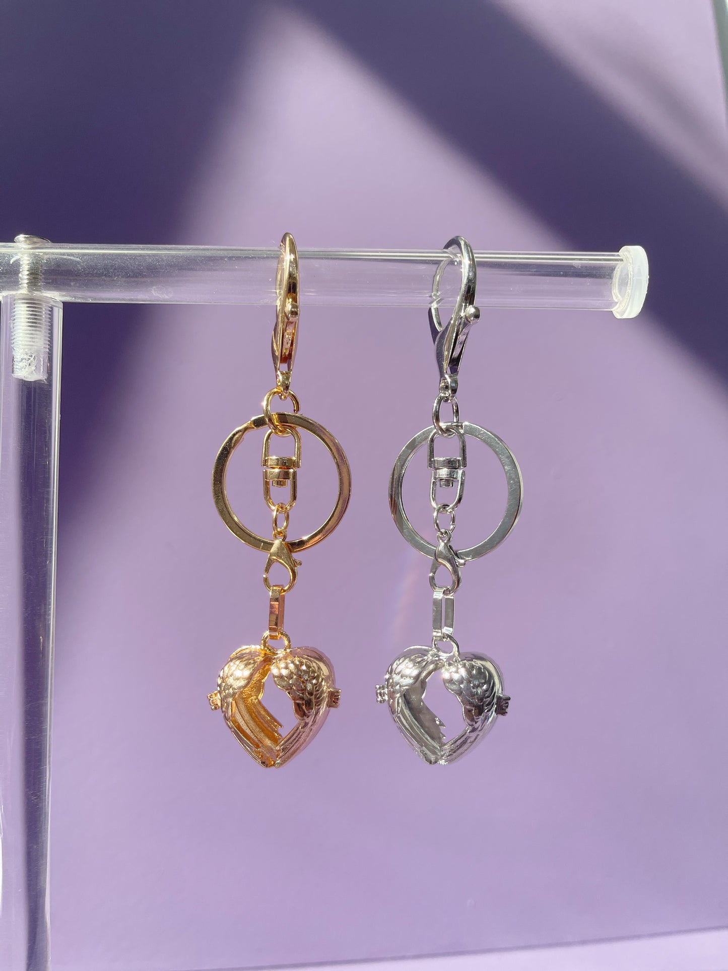 Angel Wings Locket Bag Charm and Necklace