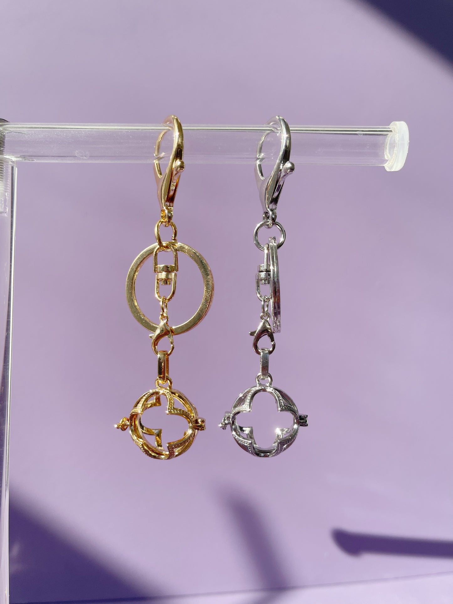 Clover Locket Bag Charm and Necklace