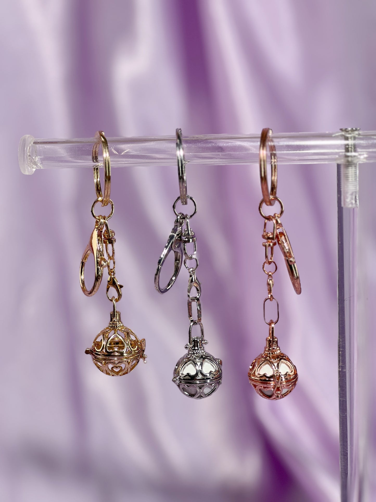 Chubby Heart Locket Bag Charm and Necklace