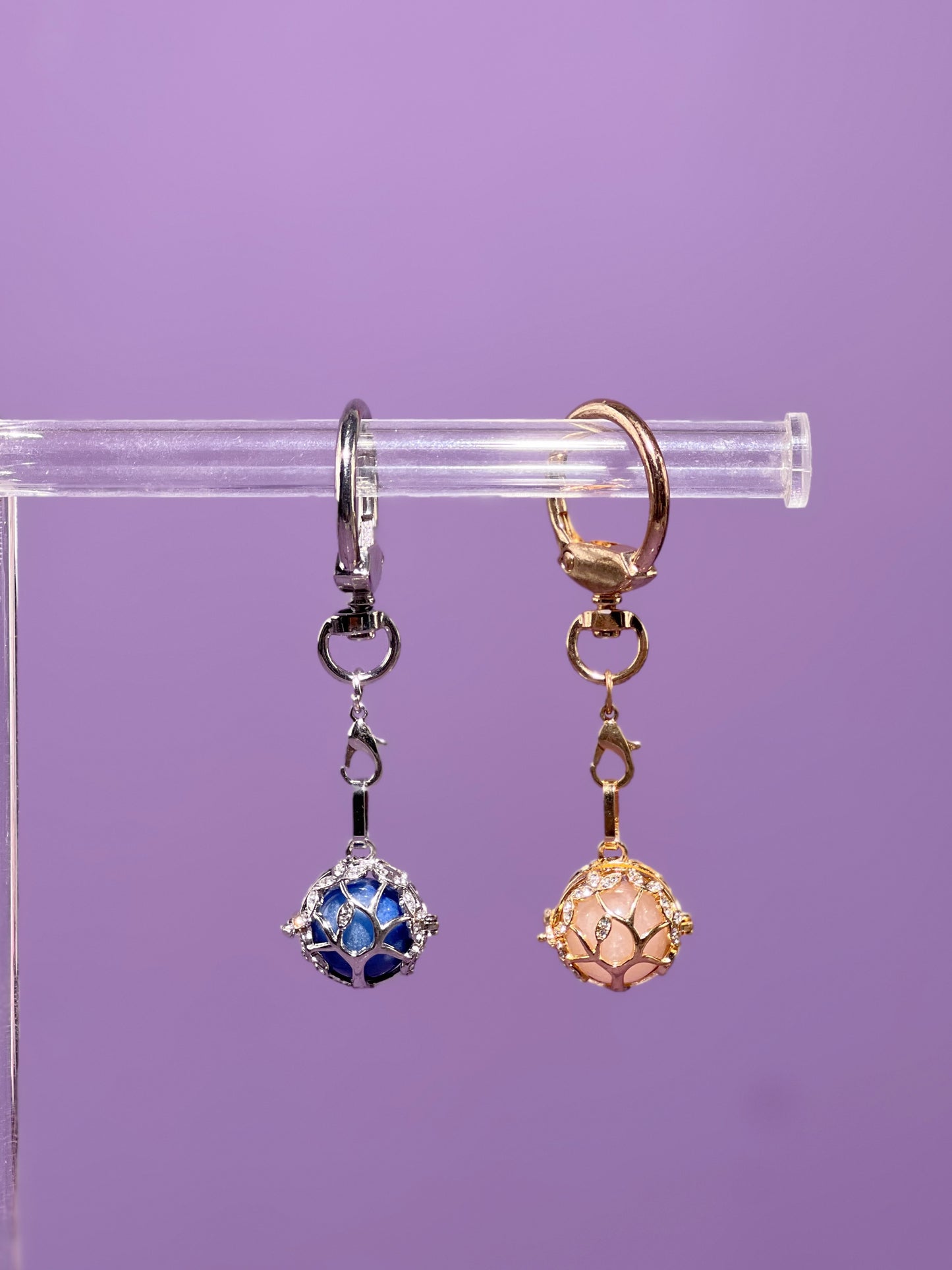 Bling Tree of Life Locket Bag Charm and Necklace