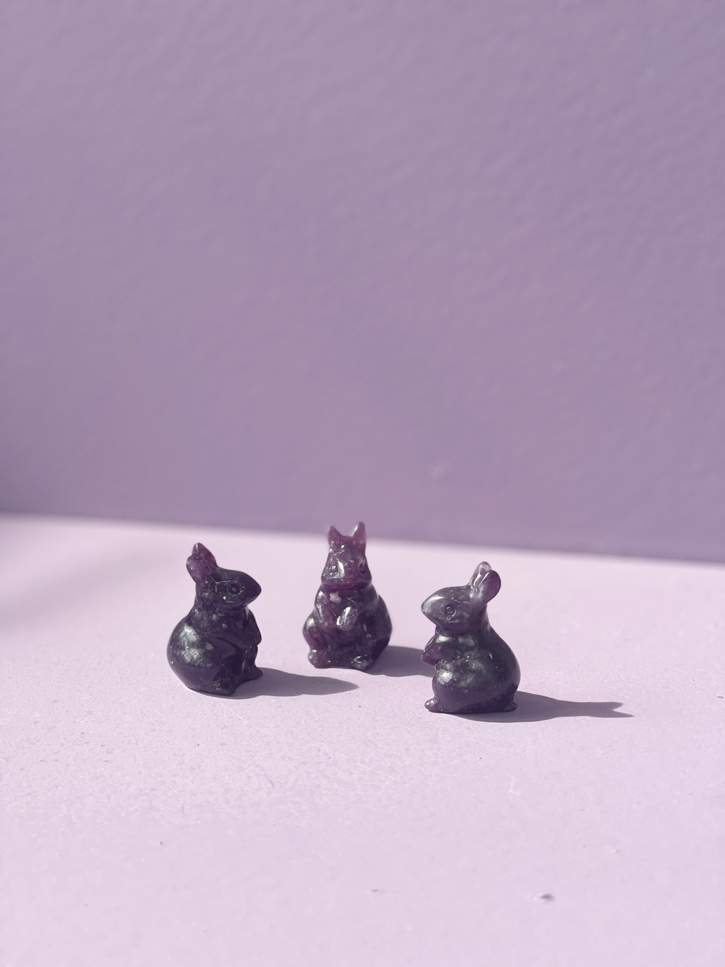 Dwarf Bunny Rabbit Crystal Carvings