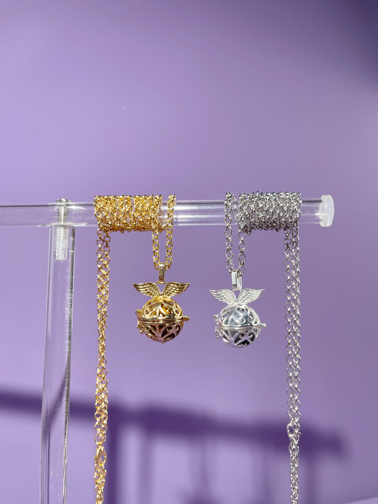 Flat Wing Locket Bag Charm and Necklace