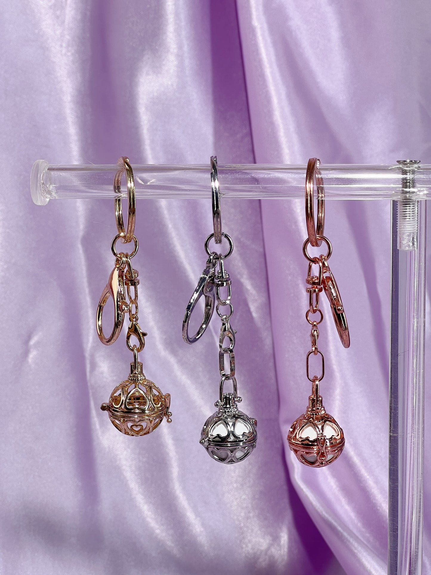 Chubby Heart Locket Bag Charm and Necklace