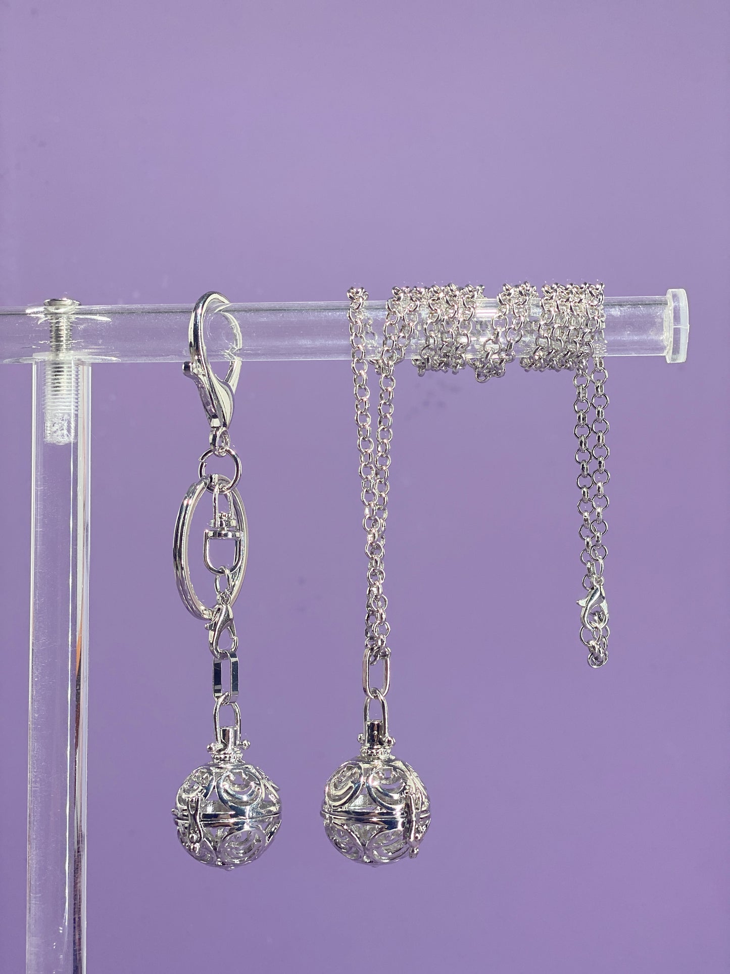Smiley Locket Bag Charm and Necklace