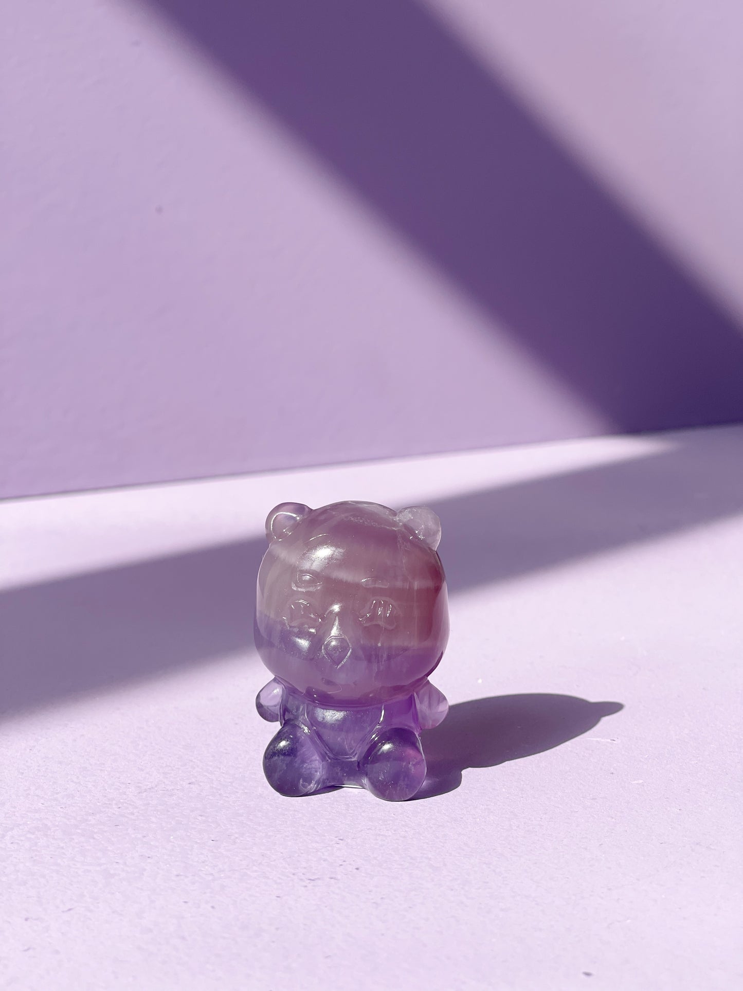 Fluorite Sitting Clover Bear
