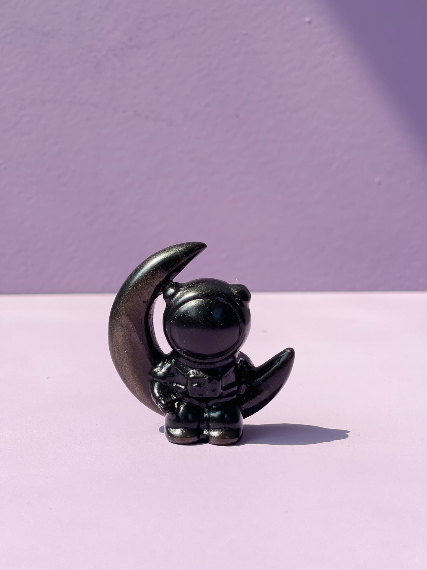 Gold Sheen Obsidian Clover Bear-stronaut