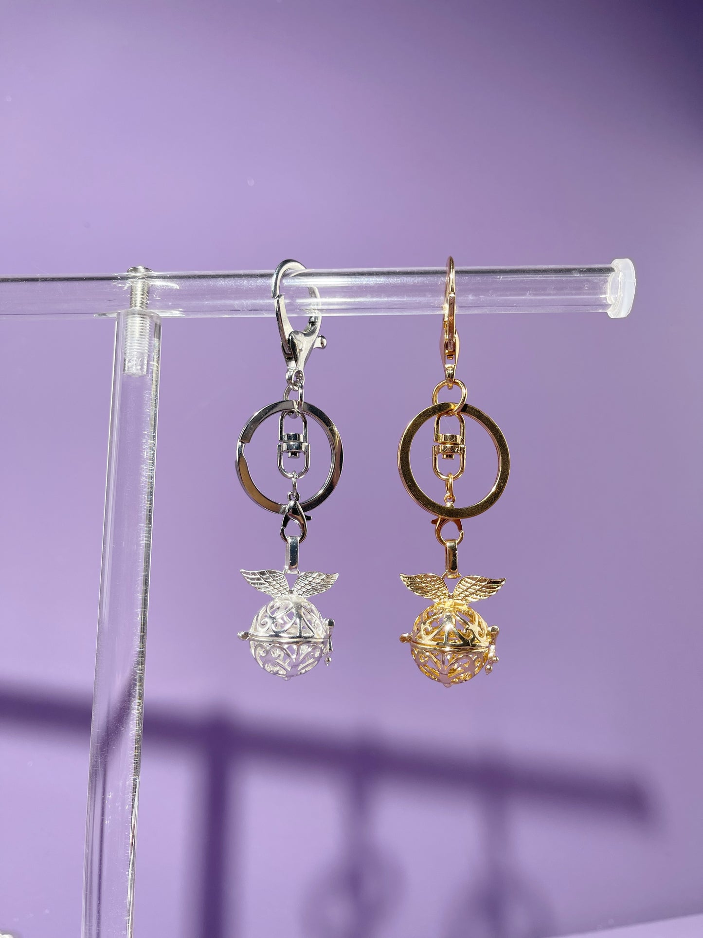 Flat Wing Locket Bag Charm and Necklace