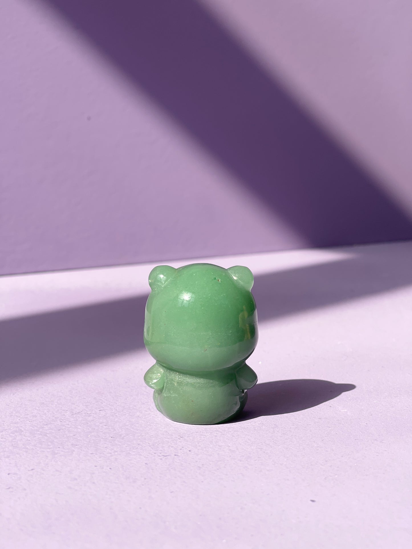 Green Aventurine Sitting Clover Bear