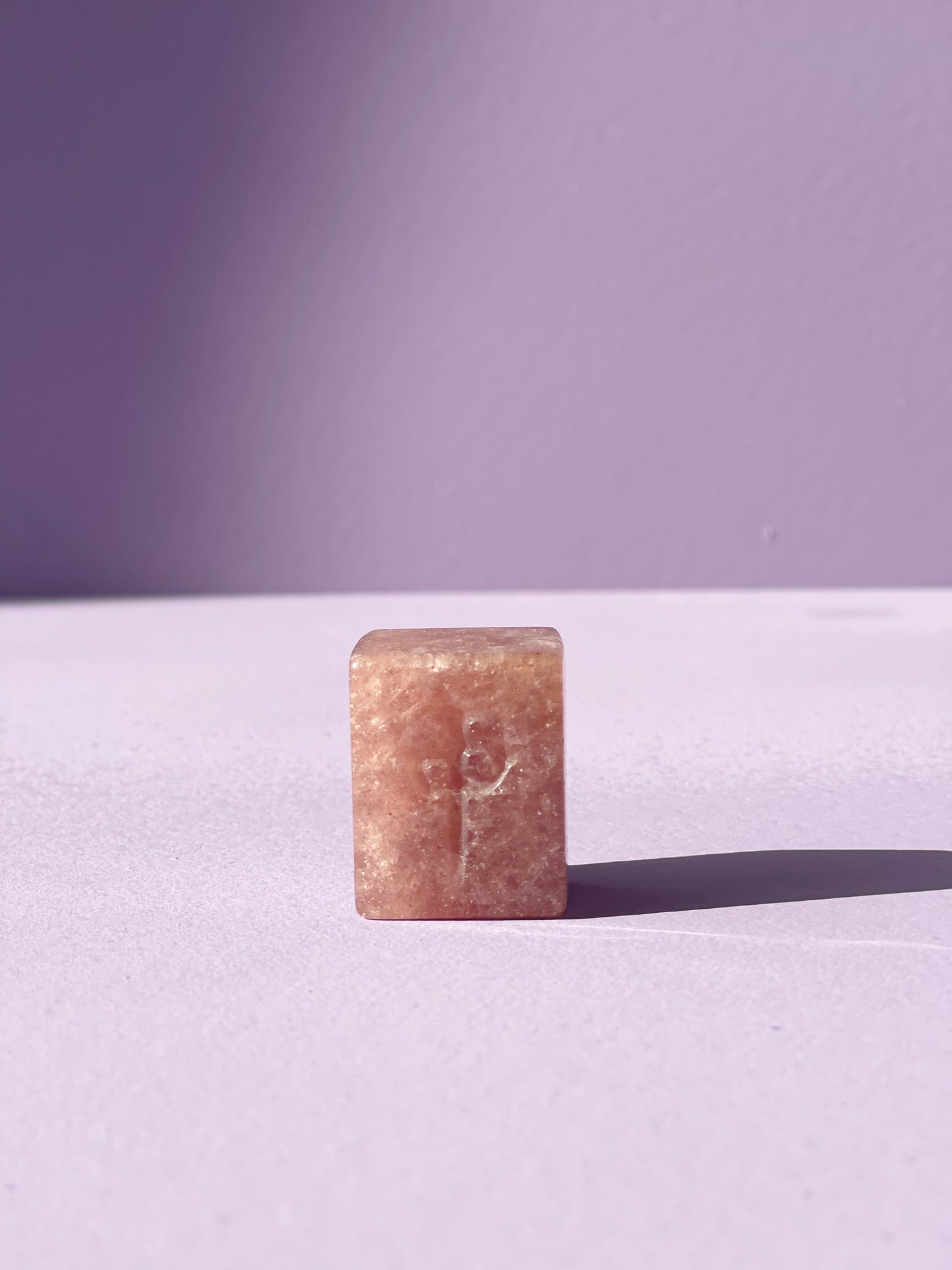 Red Aventurine Mahjong Tile