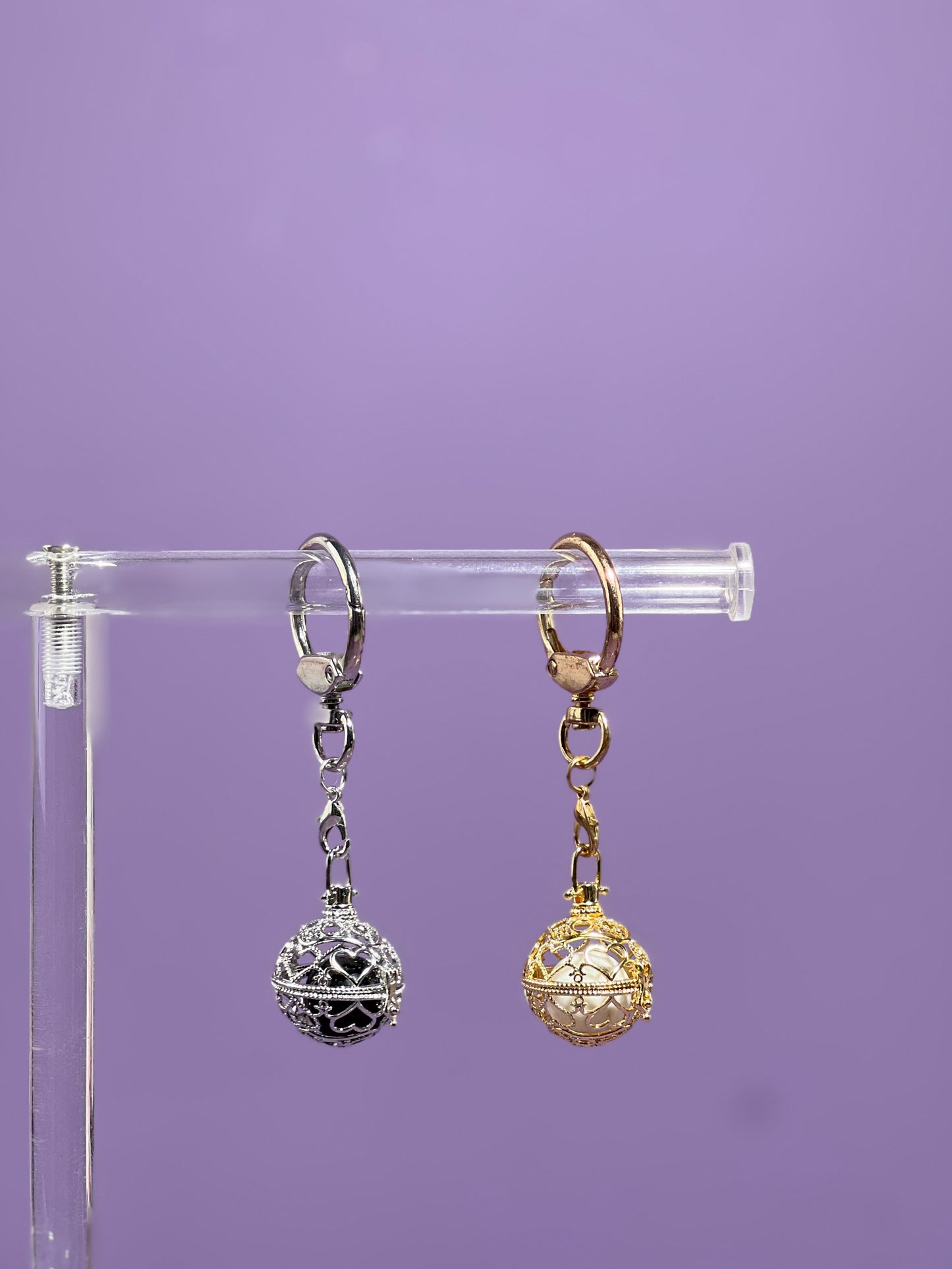 Rope Heart Locket Bag Charm and Necklace