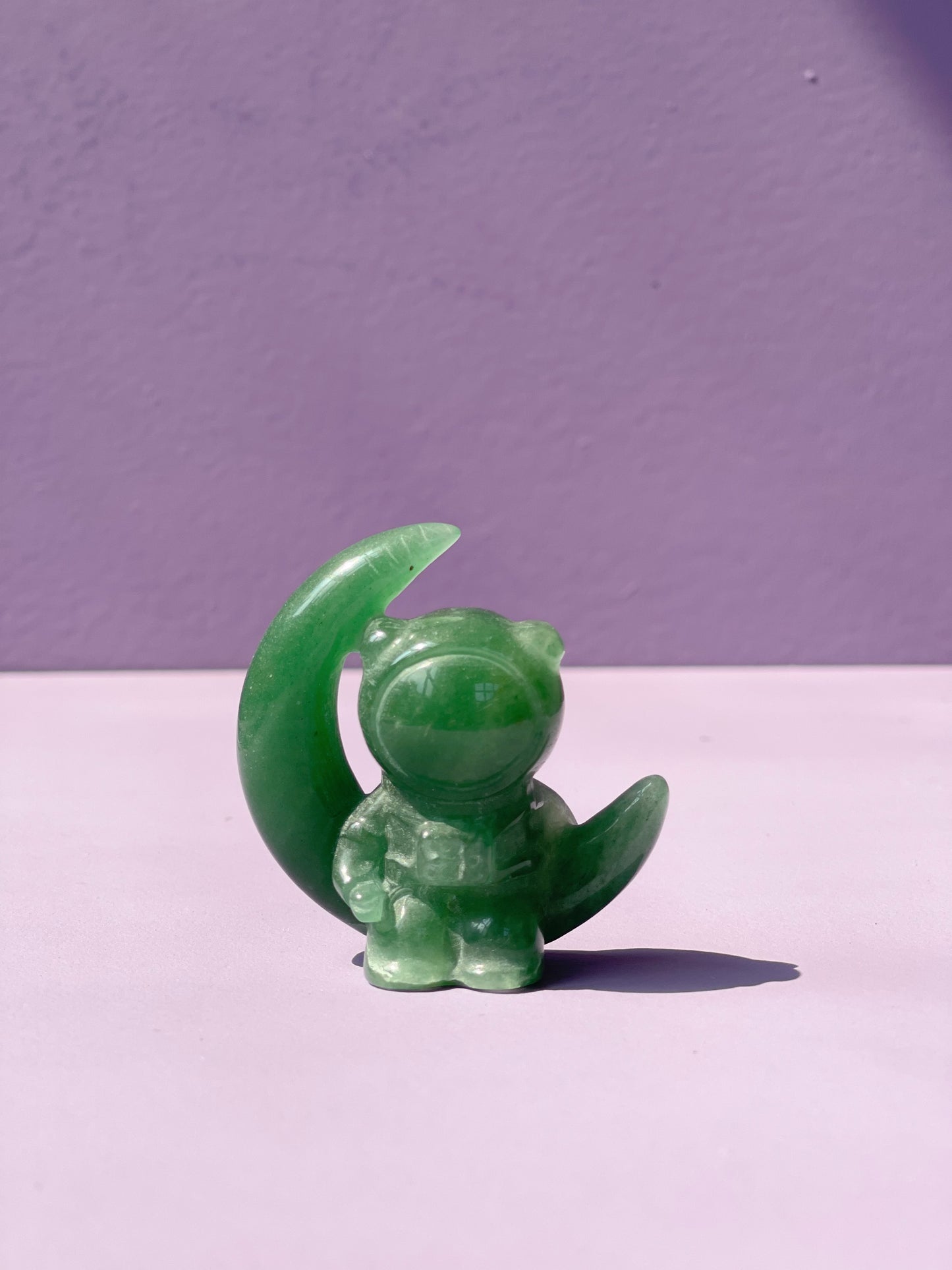 Green Aventurine Clover Bear-stronaut