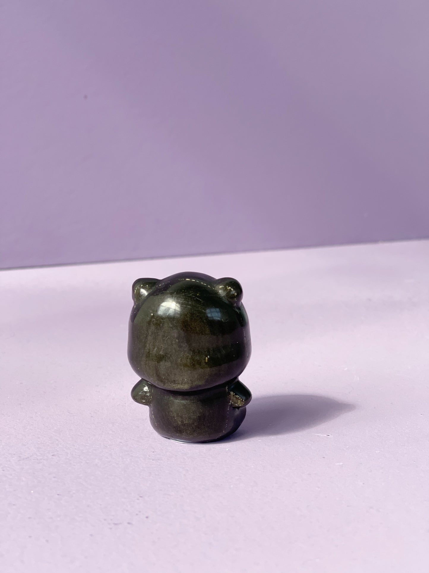 Gold Sheen Obsidian Sitting Clover Bear