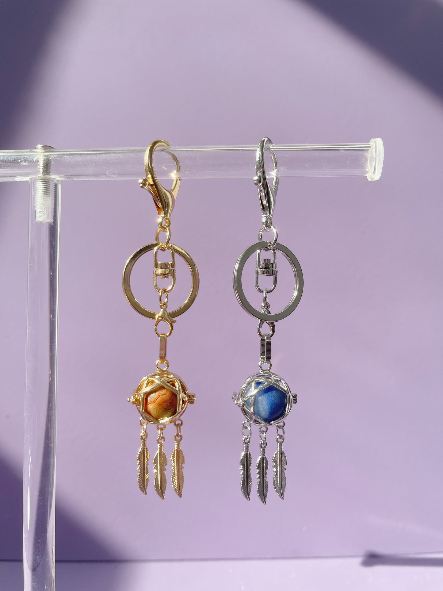 Hexagon Dreamcatcher Locket Bag Charm and Necklace