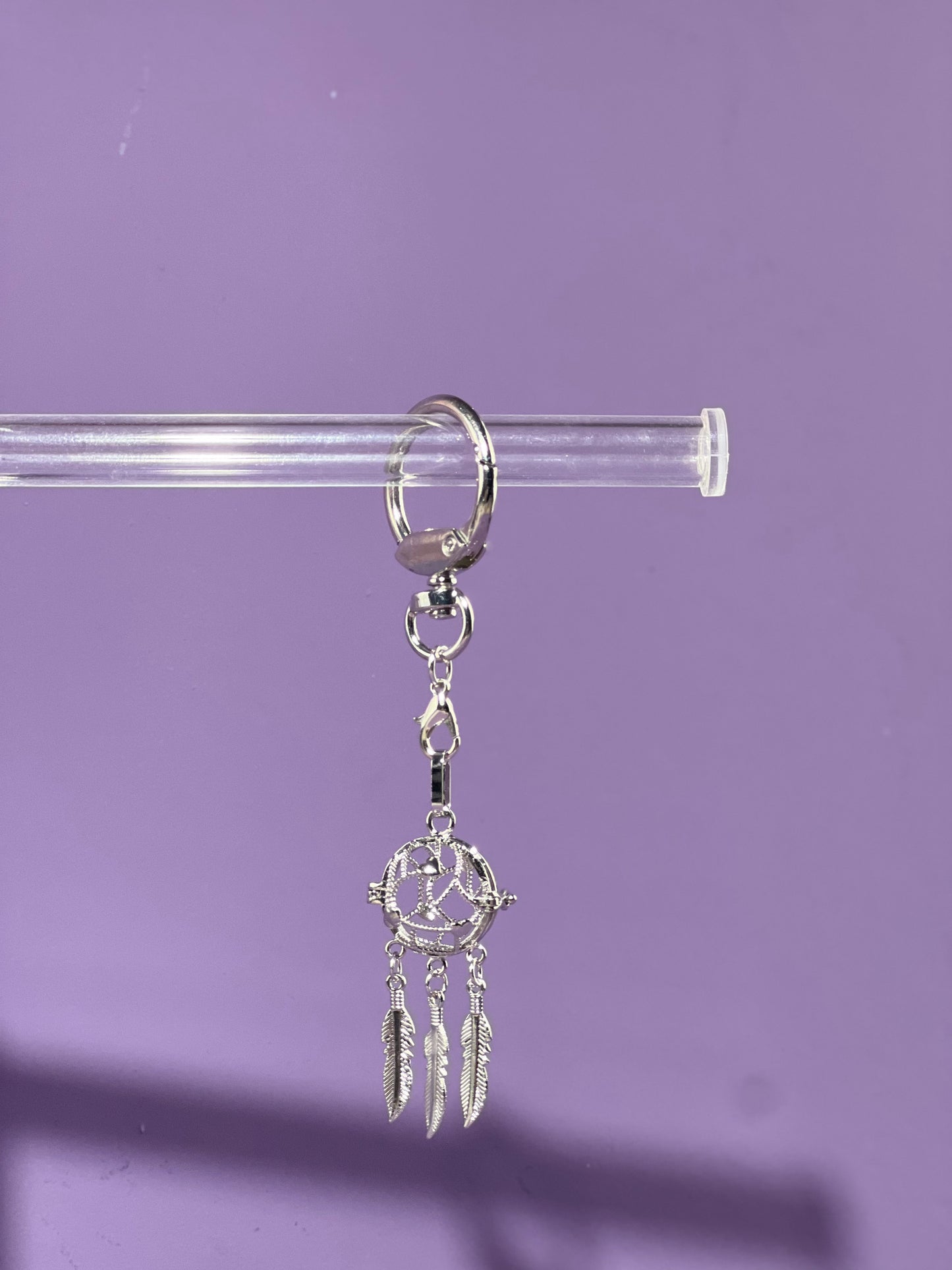 Heart Dreamcatcher Locket Bag Charm and Necklace