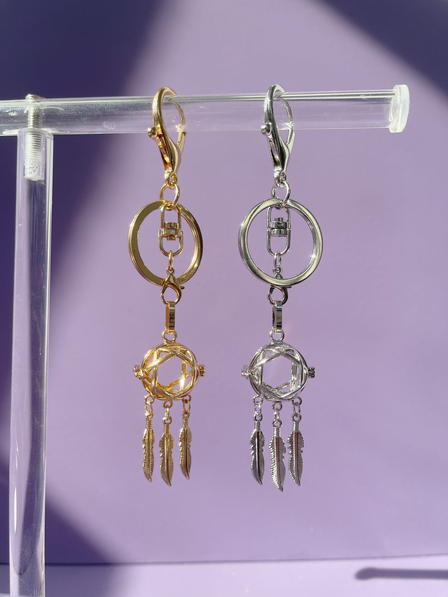 Hexagon Dreamcatcher Locket Bag Charm and Necklace