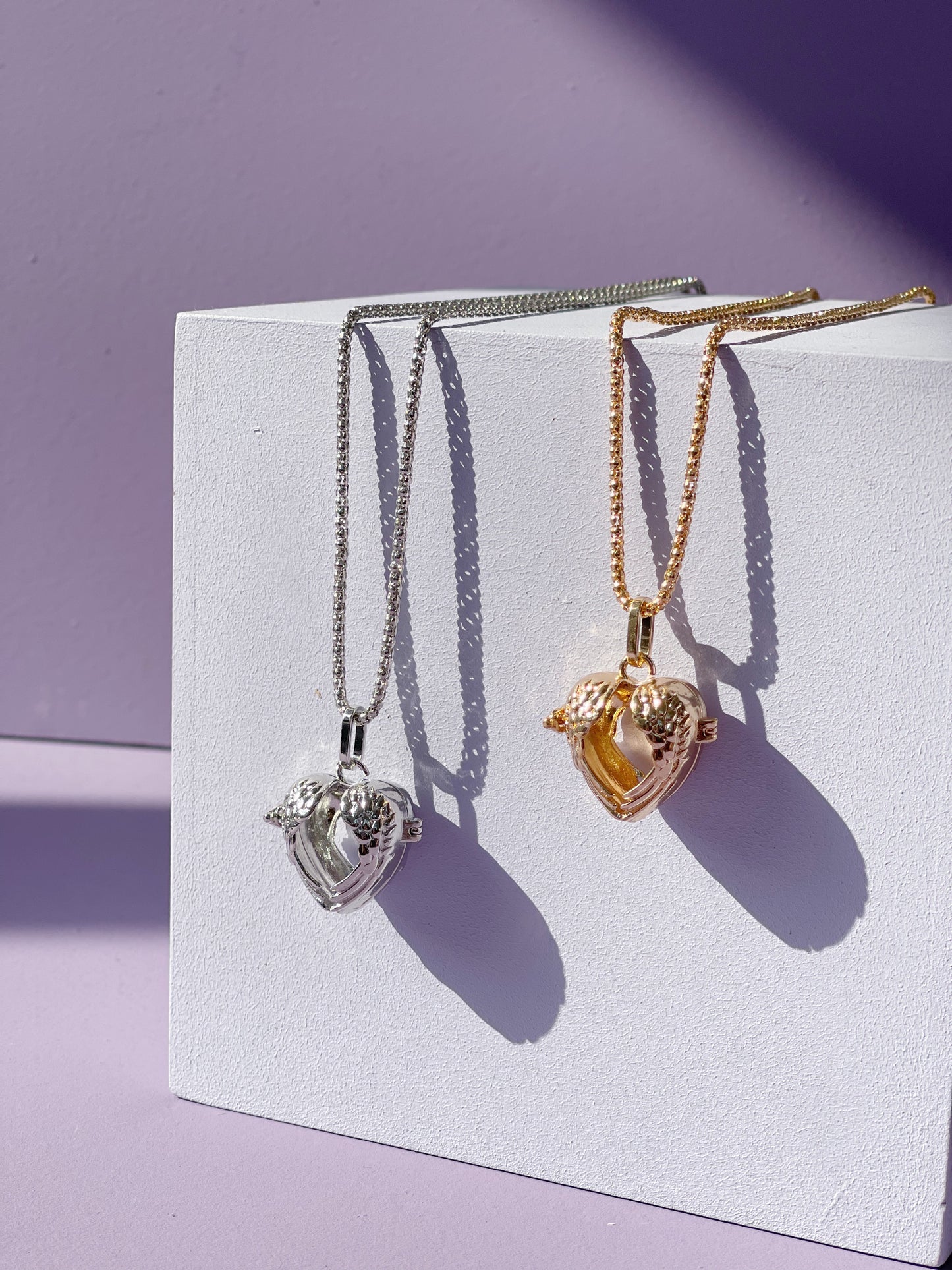 Angel Wings Locket Bag Charm and Necklace