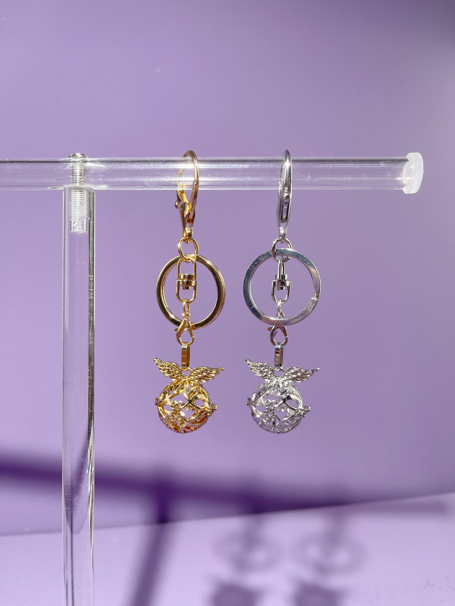 Twisted Wing Locket Bag Charm and Necklace