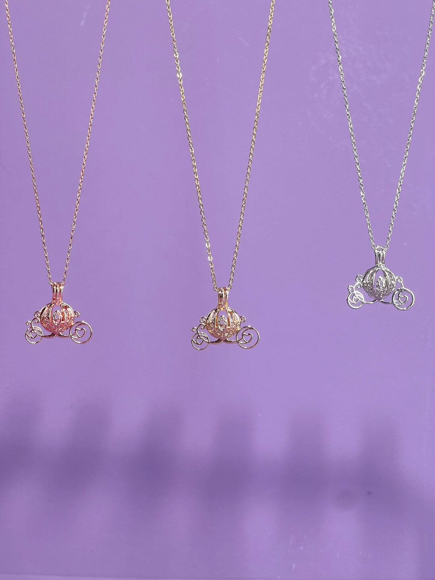 Mini Carriage Locket Bag Charm and Necklace (Fits only 8mm & below spheres)