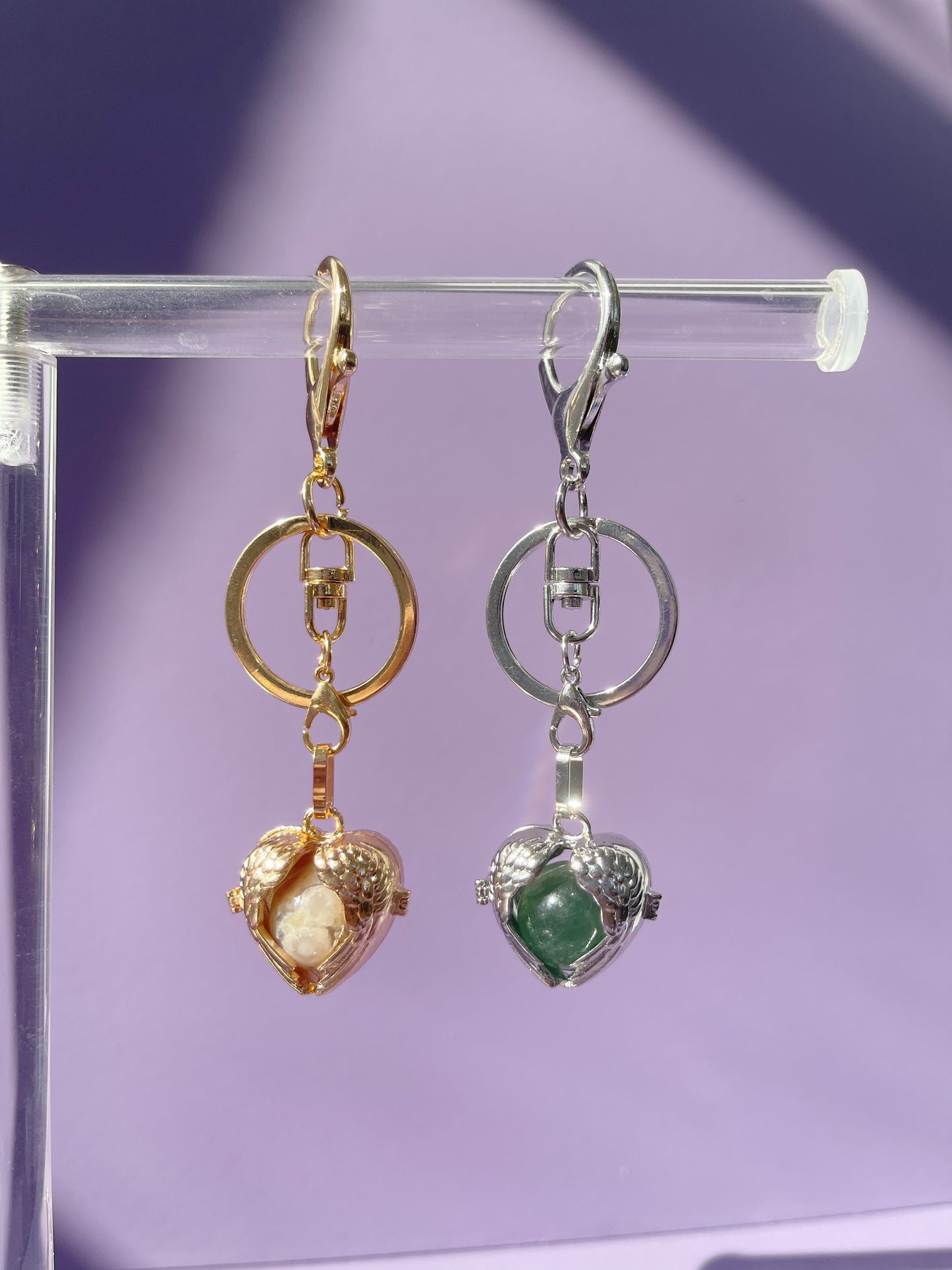 Angel Wings Locket Bag Charm and Necklace
