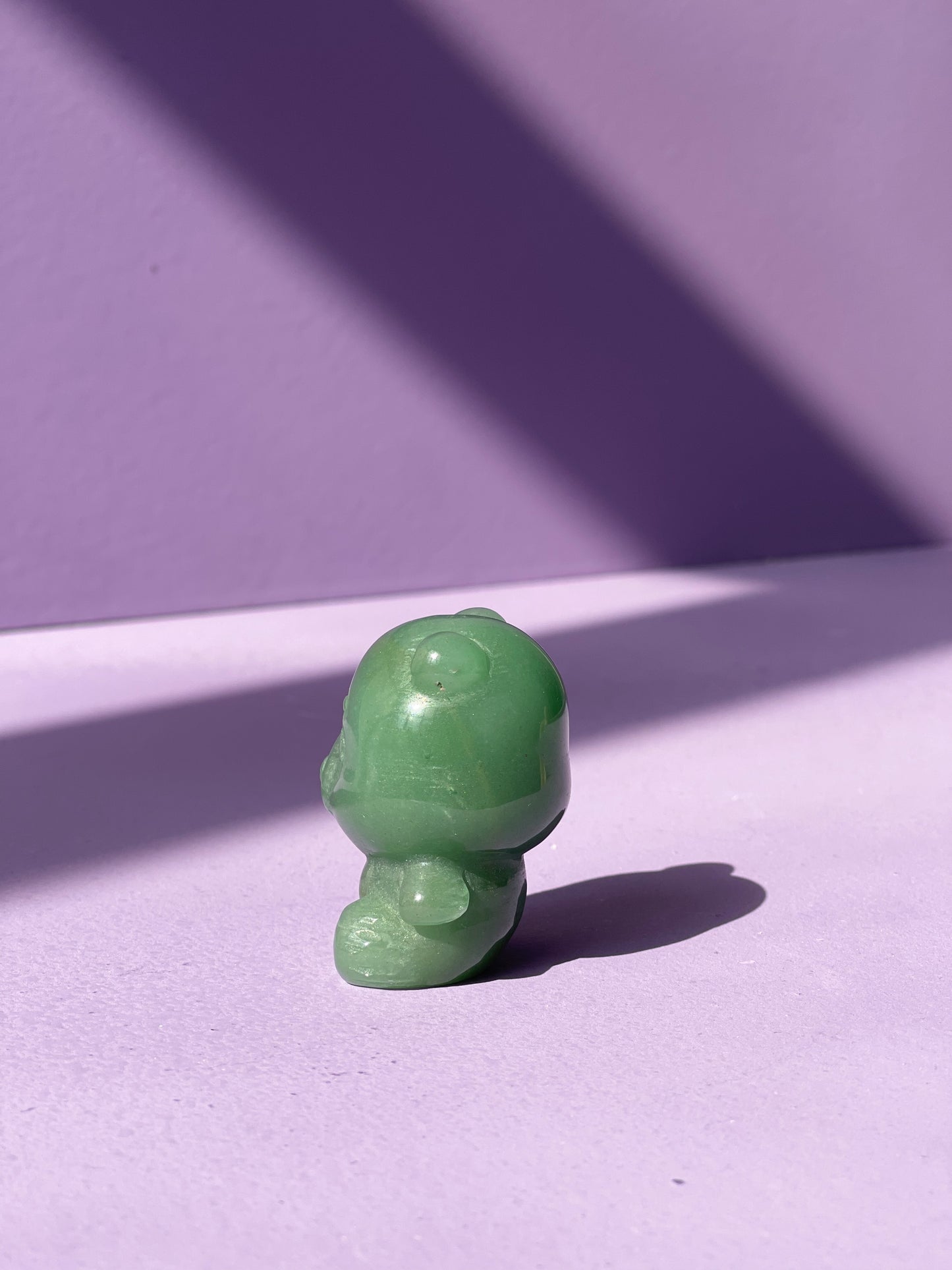 Green Aventurine Sitting Clover Bear