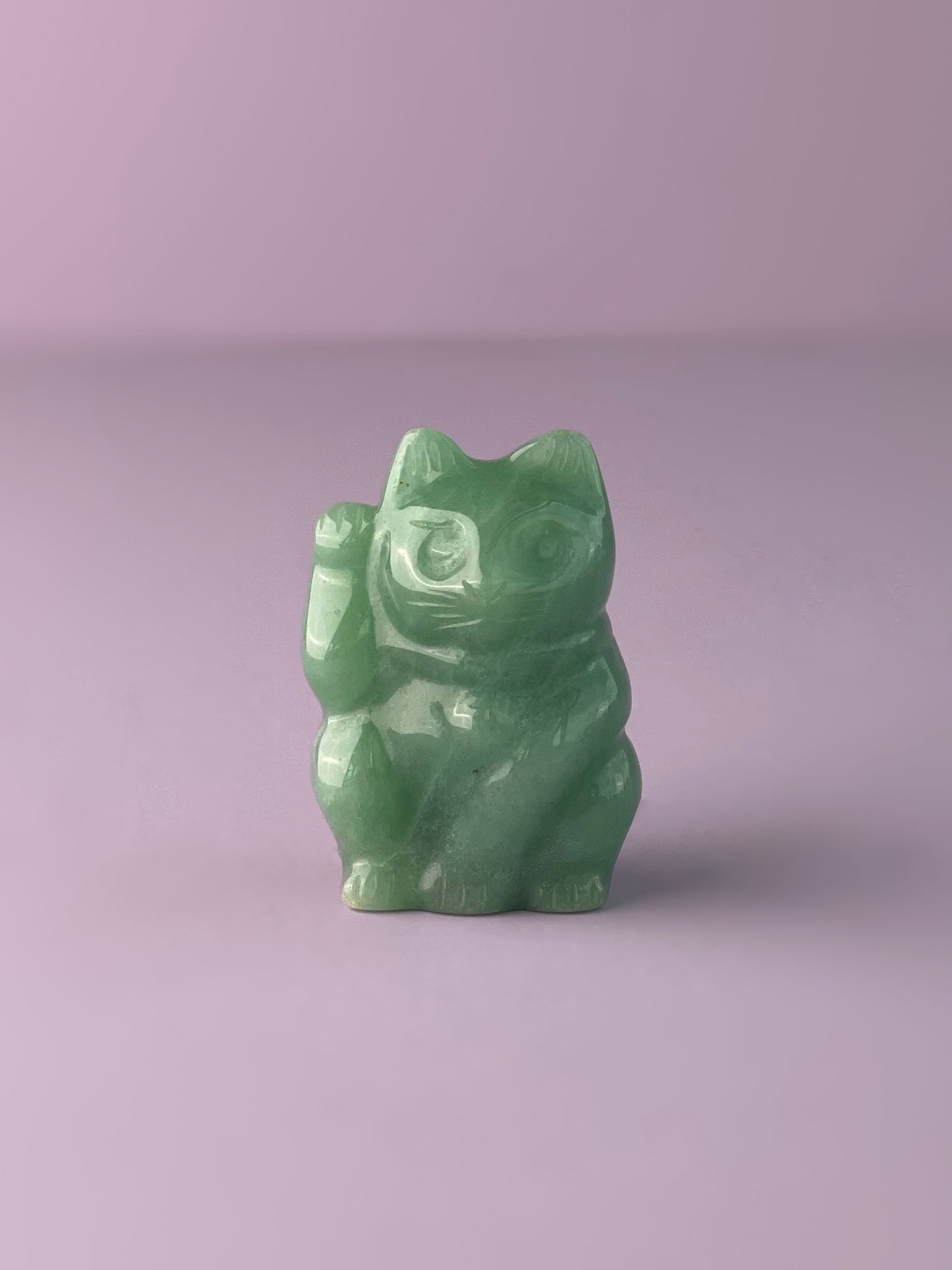 Green Aventurine Chubby Fortune Cat