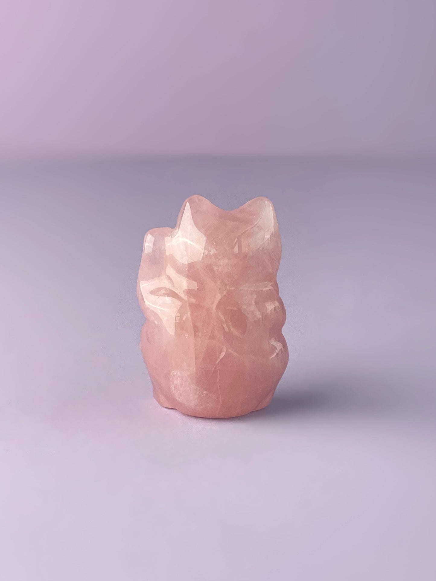 Rose Quartz Chubby Fortune Cat