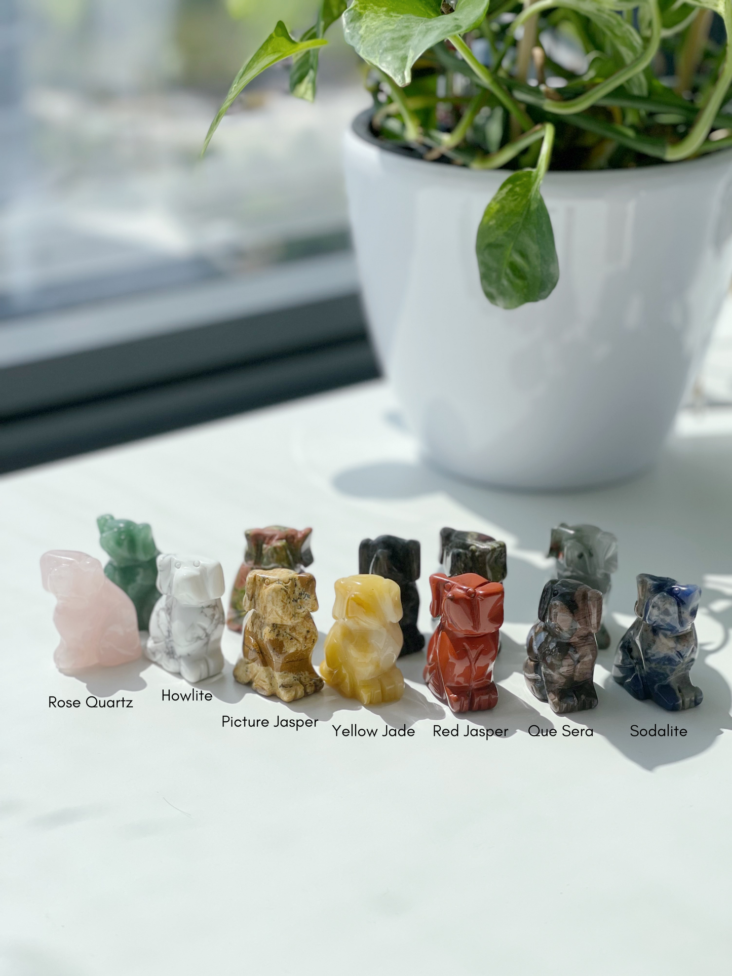 Crystal Dog Carvings