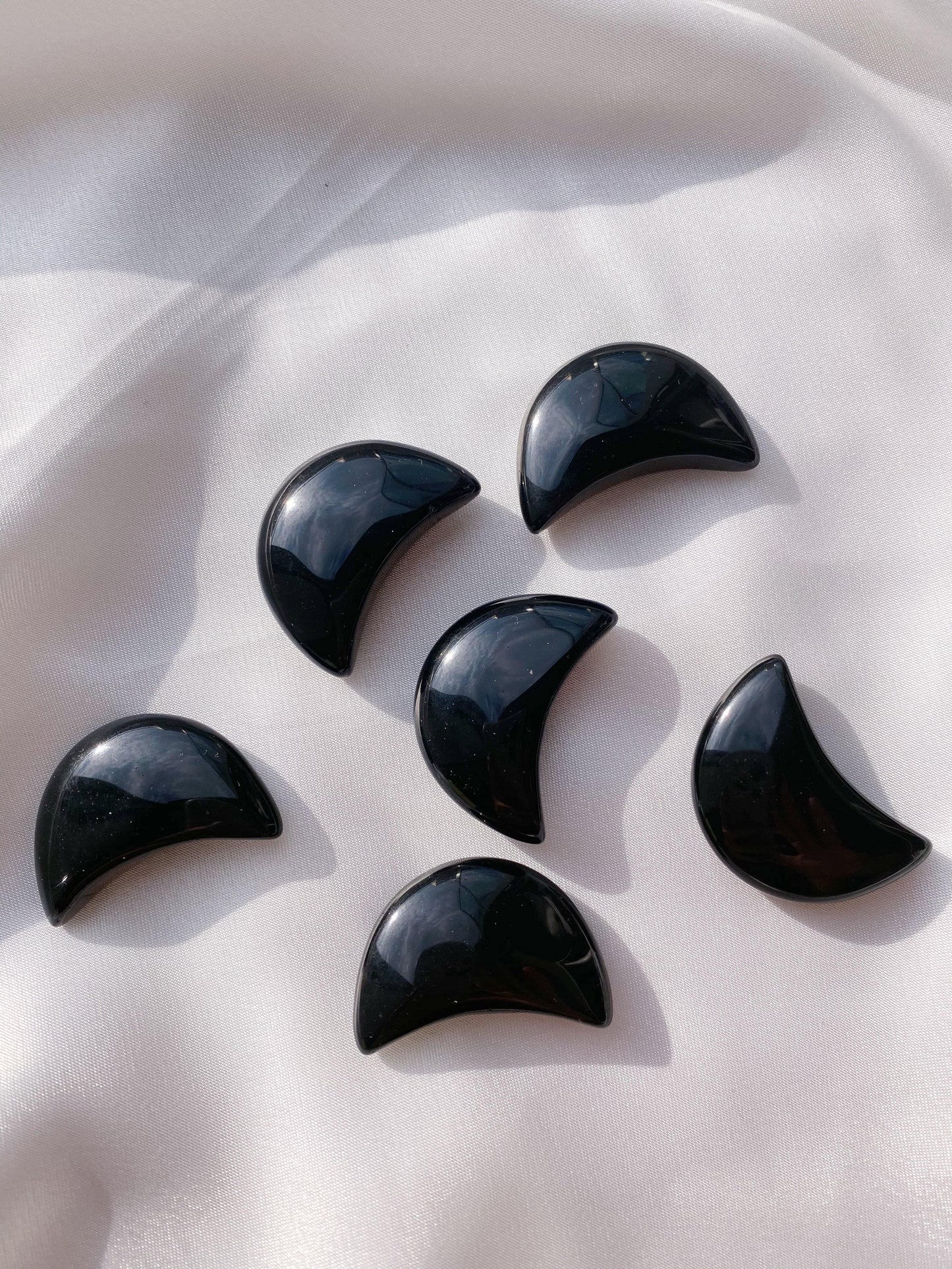 Black Obsidian Star and Moon - Caring Crystals