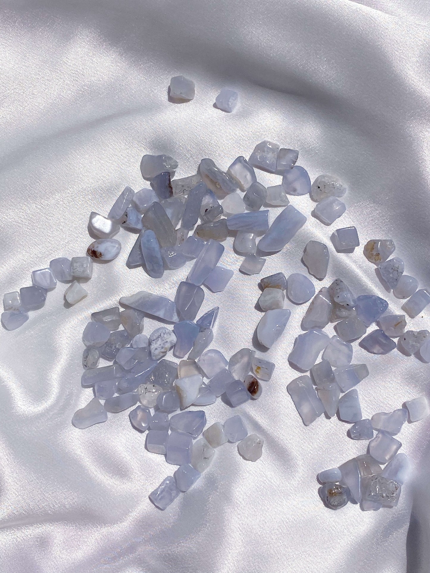 Blue Lace Agate Chips - Caring Crystals