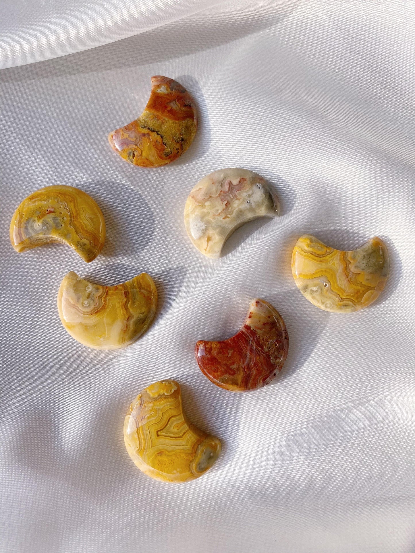 Crazy Lace Agate Star and Moon - Caring Crystals