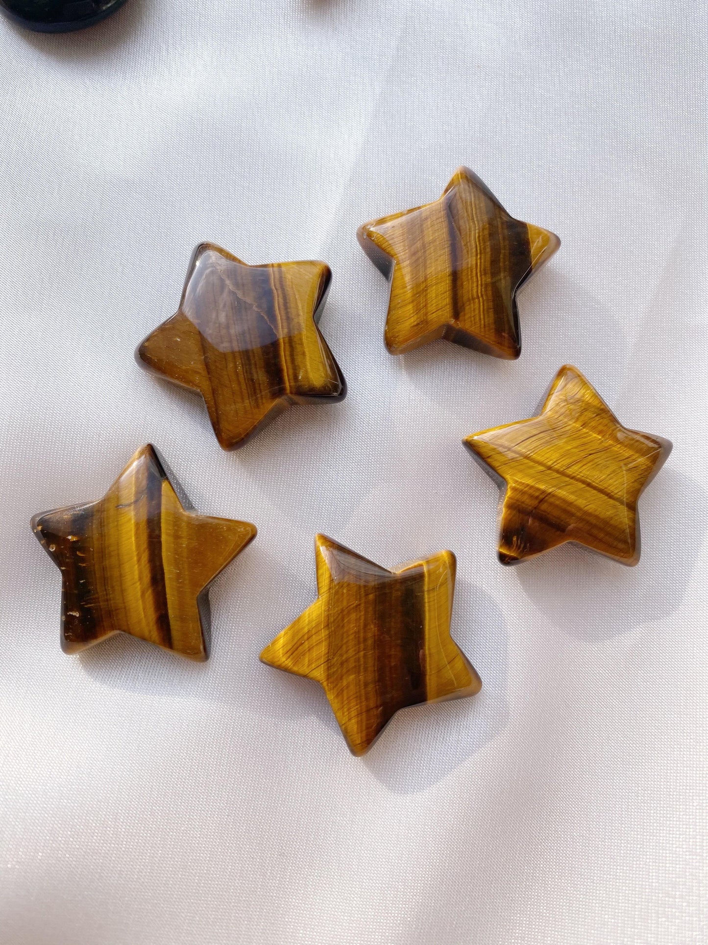 Golden Tiger Eye Star and Moon - Caring Crystals