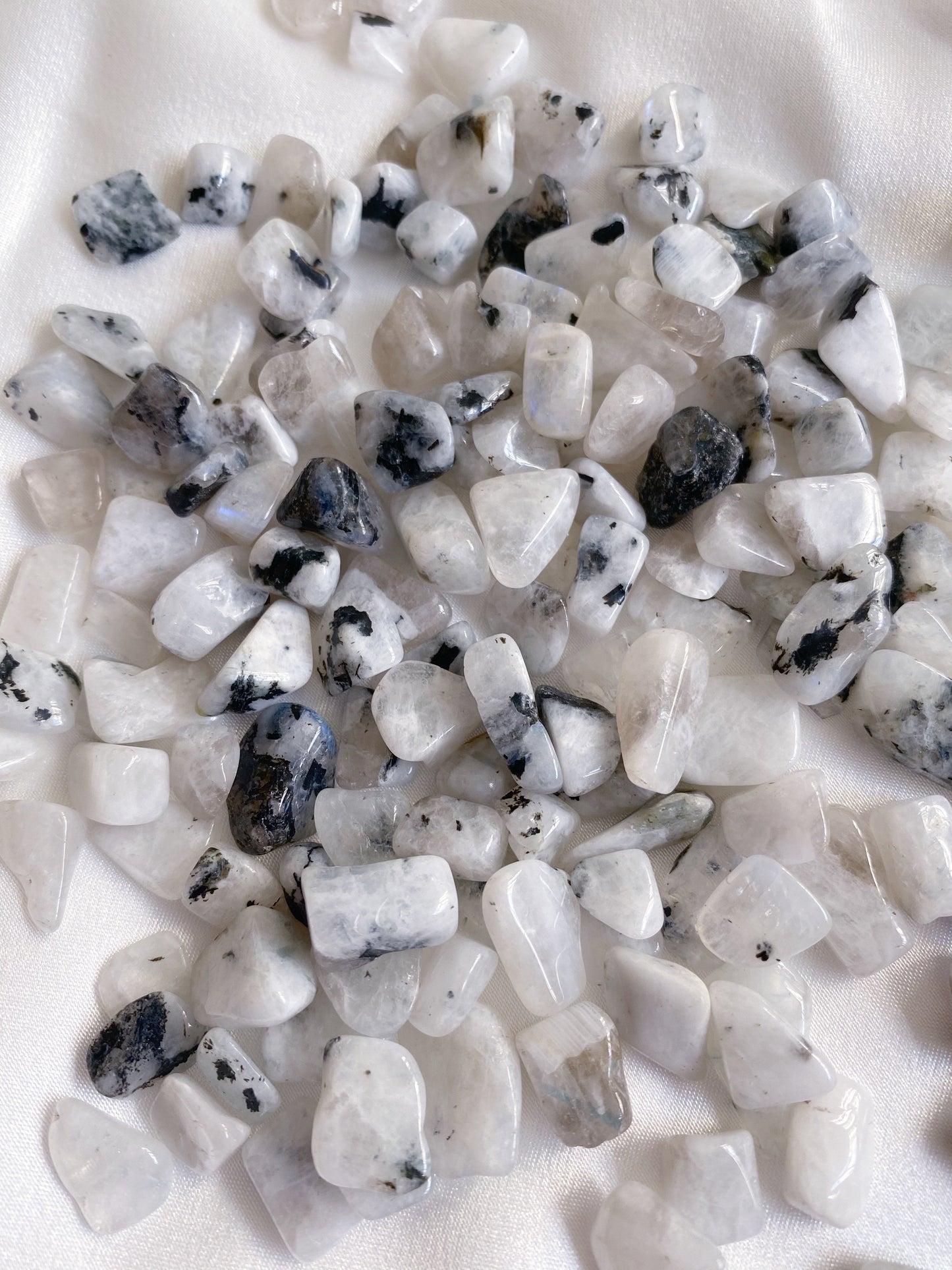 Rainbow Moonstone Chips - Caring Crystals