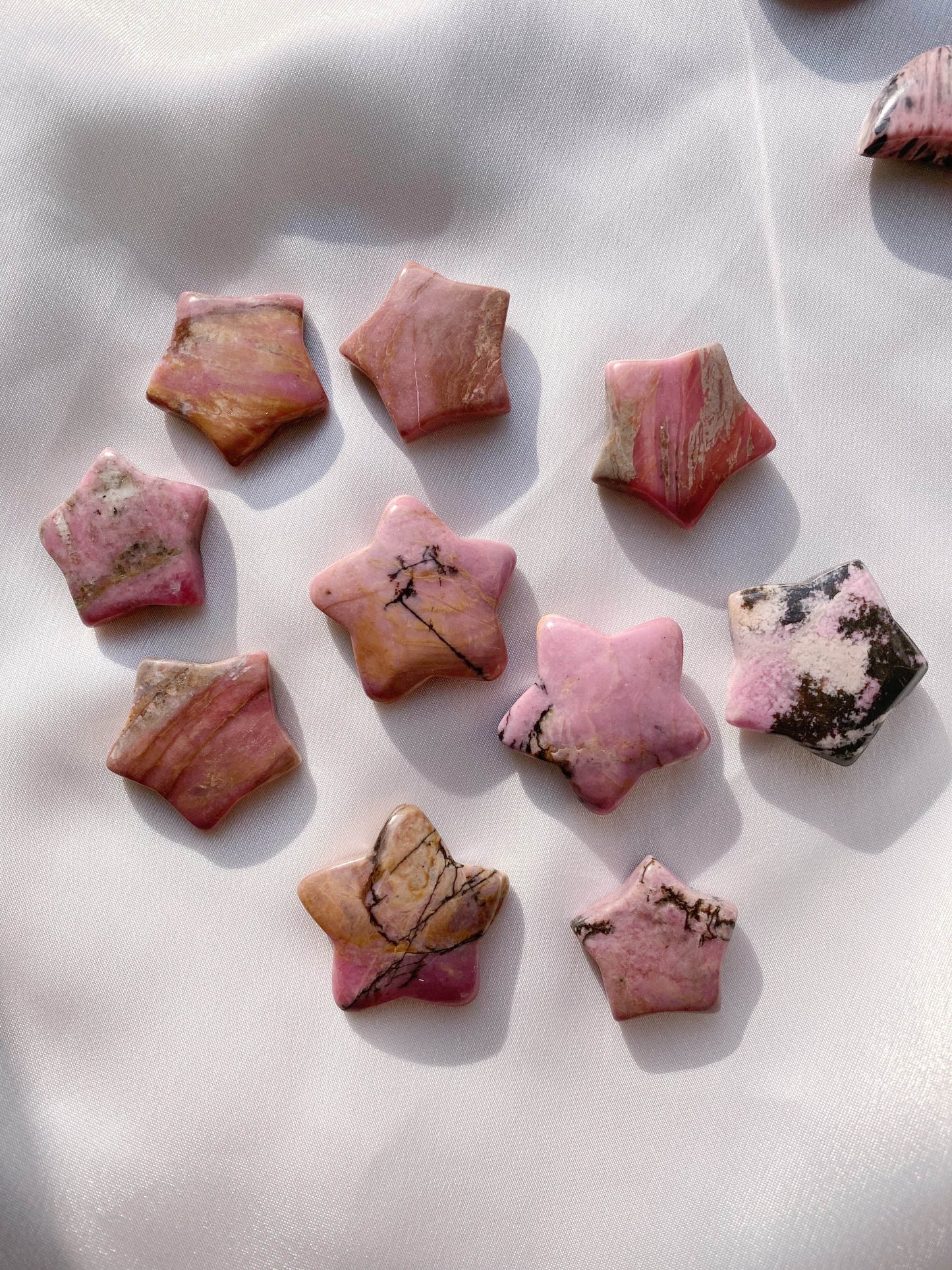 Rhodonite Star and Moon - Caring Crystals