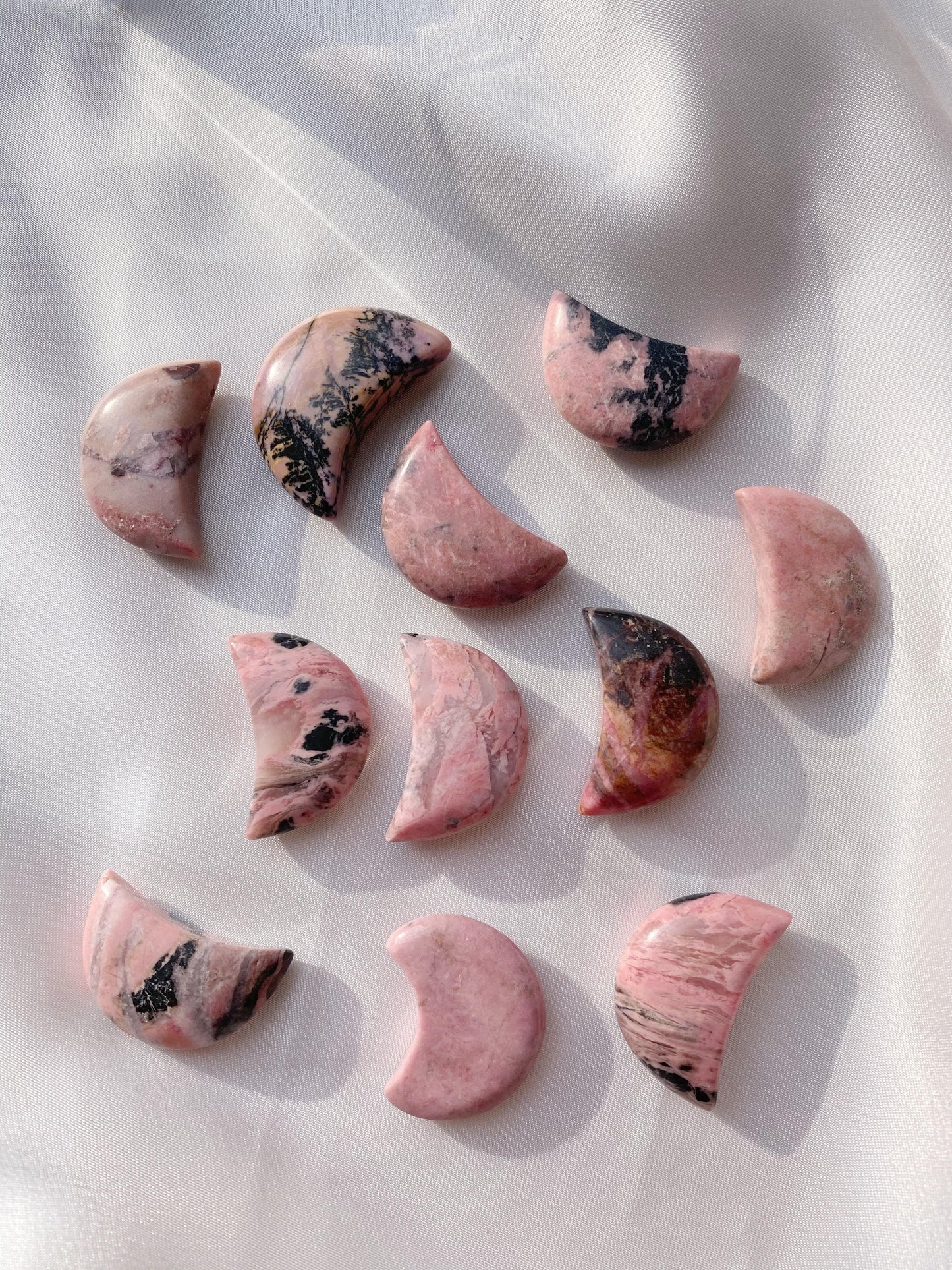 Rhodonite Star and Moon - Caring Crystals
