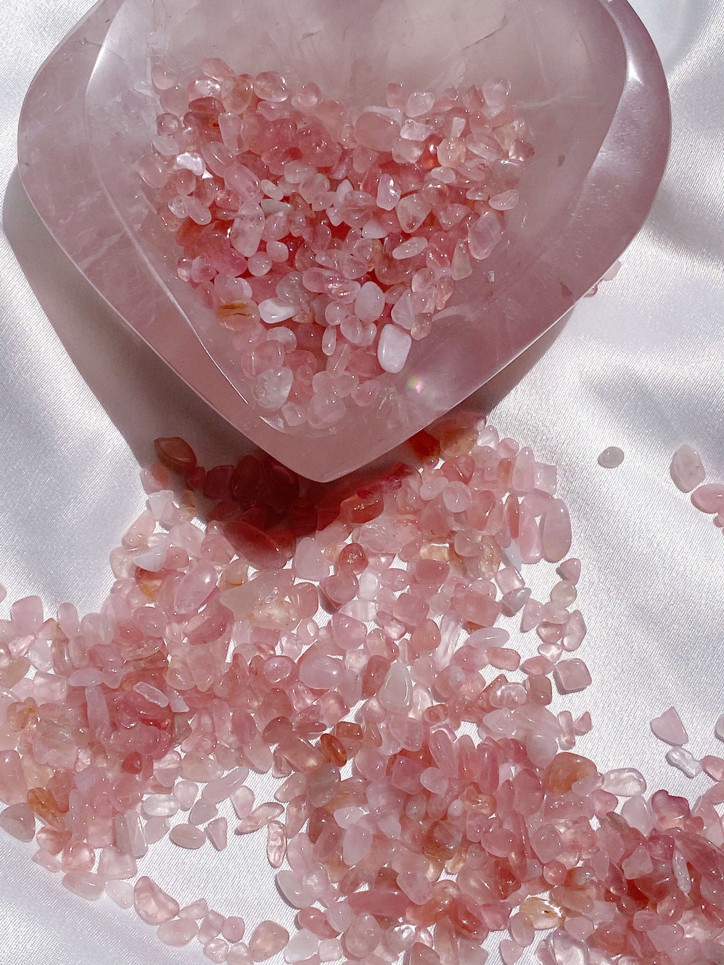 Rose Quartz Chips - Caring Crystals