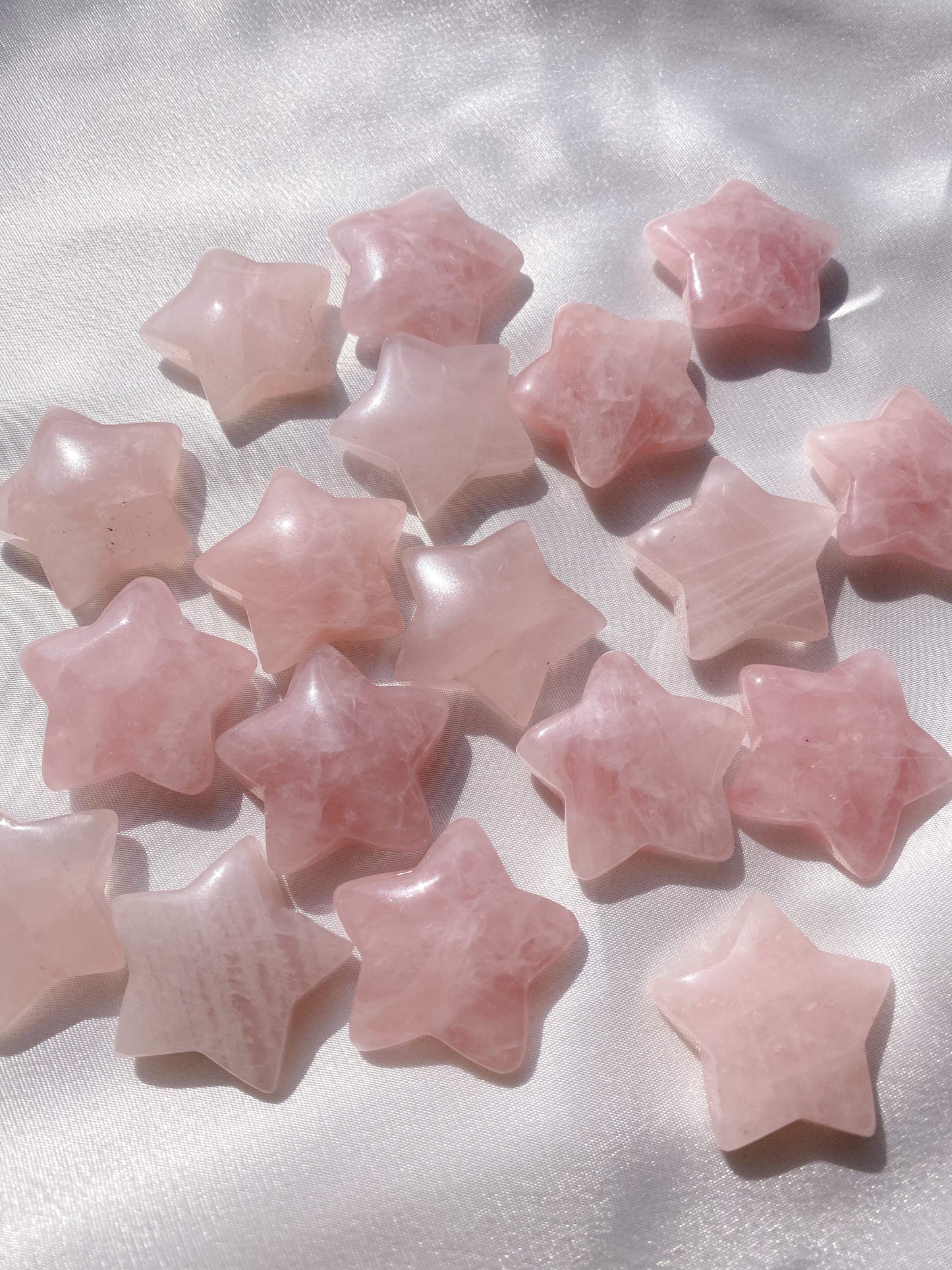 Rose Quartz Star and Moon - Caring Crystals