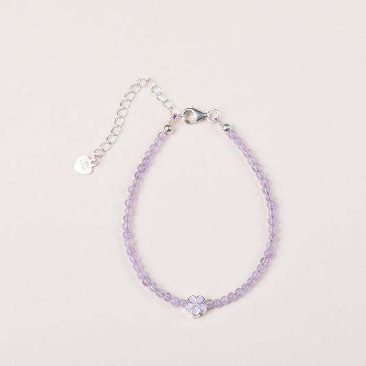 Soft Spring Care Band Lavender Amethyst Bracelet