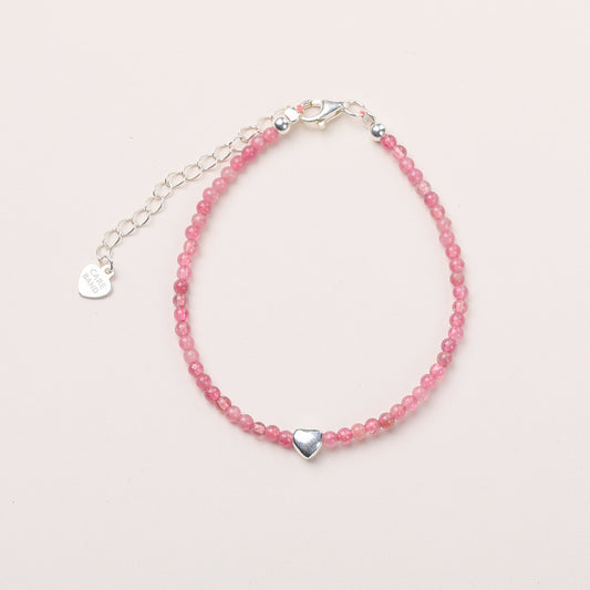Good Heart Care Band Pink Tourmaline Bracelet