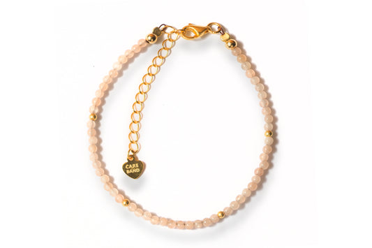 Care Band Peach Moonstone Round Bracelet