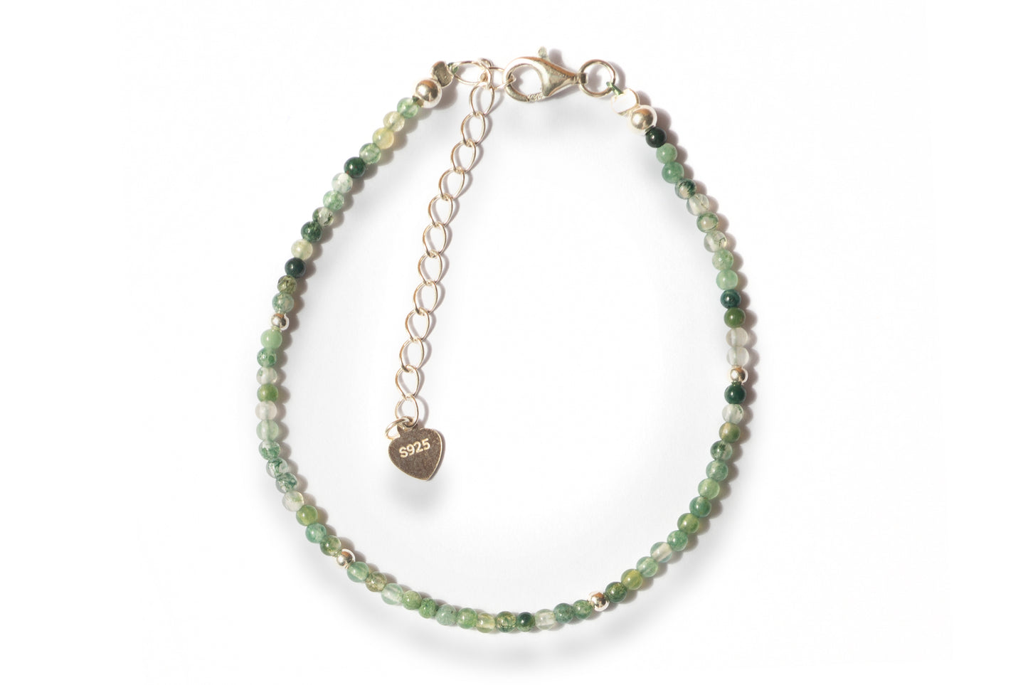 Care Band Moss Agate Round Bracelet