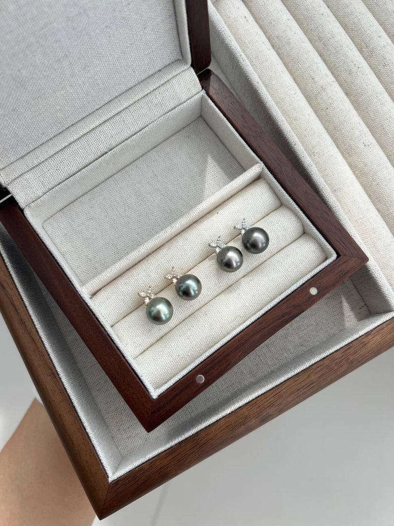 [925 Silver] Clover Ear Stud